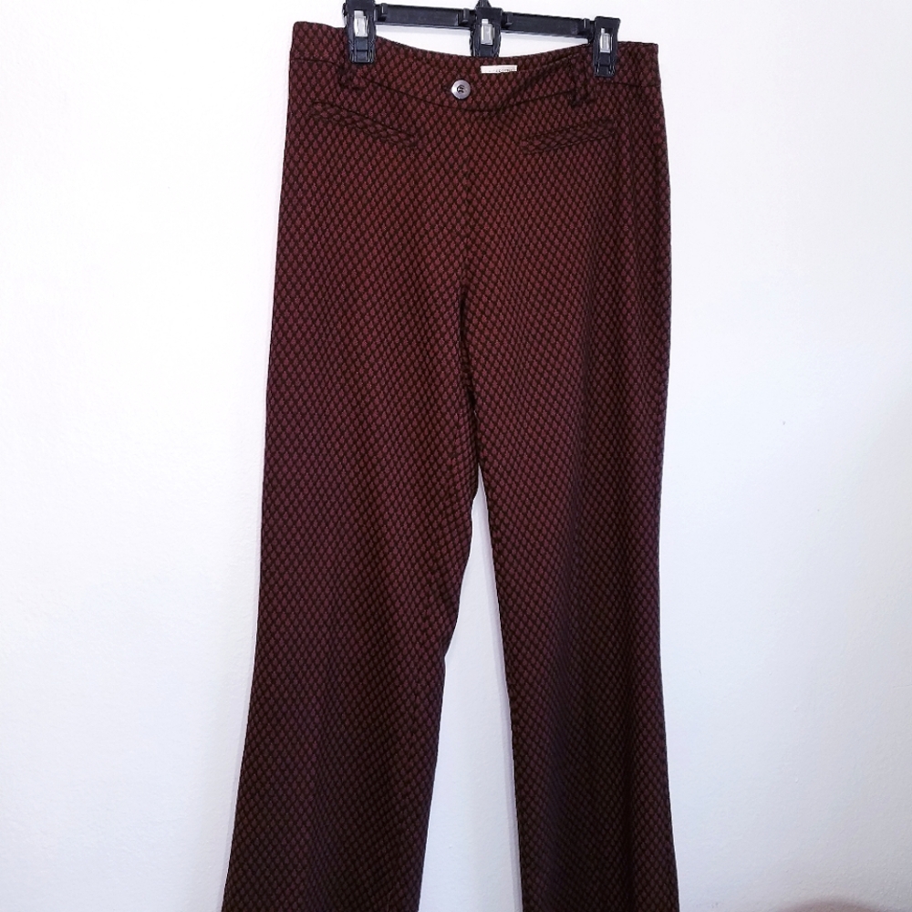 🌸 Anthropologie | Leifsdottir | Wool Blend Printed Trousers, size 10